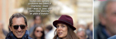 Charlotte Casiraghi et Gad Elmaleh Rome