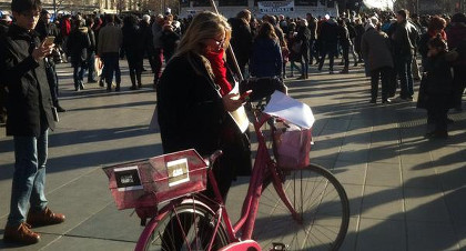 Valérie Trierweiler discrète à la marche républicaine à Paris