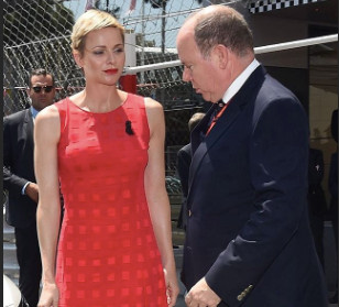 charlène de Monaco robe rouge albert