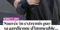 Bernadette Chirac, fuite de gaz, sauvée in extremis par sa gardienne d'immeuble