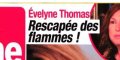 Évelyne Thomas, sous le choc, rescapée des flammes