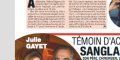 Julie Gayet traumatisée, témoin d'actes sanglants, elle raconte