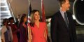 Letizia d'Espagne et son époux enfin unis arrivent en Louisiane
