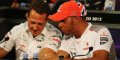 Lewis Hamilton, un tendre hommage à Michael Schumacher (photo)