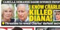 Camilla Parker-Bowles se venge de Charles, « Je sais qu'il a tué Diana » (photo)