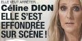 Céline Dion s'est effondrée sur scène, brisée, elle veut arrêter (photo)