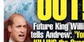 Prince William, Kate Middleton blessants, terrible reproche à Andrew banni (photo)