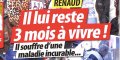 Renaud victime d'une maladie secrète ? il lui reste trois mois à vivre (photo)