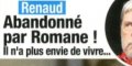 Renaud broie du noir, anéanti par l' abandon de Romane Serda (photo)