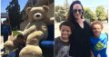 Ange­lina Jolie achète un ours en peluche 100$ à des enfants au bord de la route