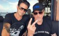 Johnny Hallyday « de bonnes ondes » avec Saint Barth avec Manu Lanvin (photo)