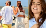 Frank Berton à ses côtés, Anouchka Delon choisit un mot très fort : « Gratitude »