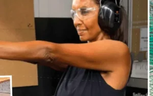 Karine Le Marchand : au stand de tir, ce qu'elle fait loin des caméras surprend