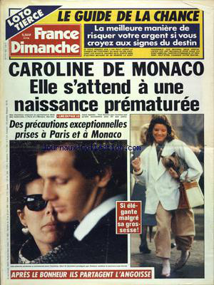 charlotte casiraghi caroline monaco, une france dimanche