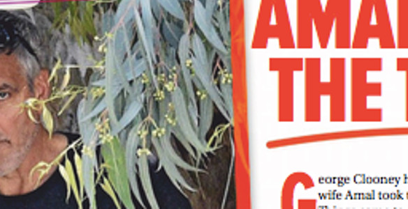 George Clooney, visage sombre, regard inquiétant face Amal, (photo)