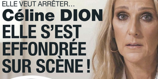 Céline Dion s'est effondrée sur scène, brisée, elle veut arrêter (photo)