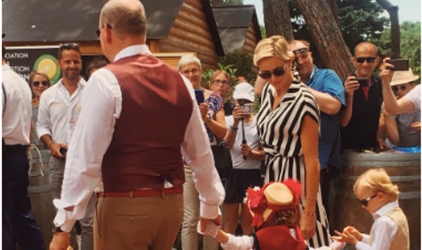 Charlène et Albert de Monaco assistent à la première rencontre des « sites historiques Grimaldi de Monaco ».