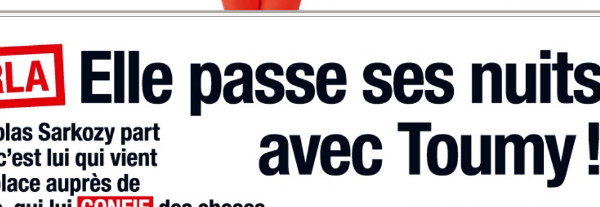 Sans Nicolas Sarkozy, Carla Bruni passe ses nuits avec Toumy