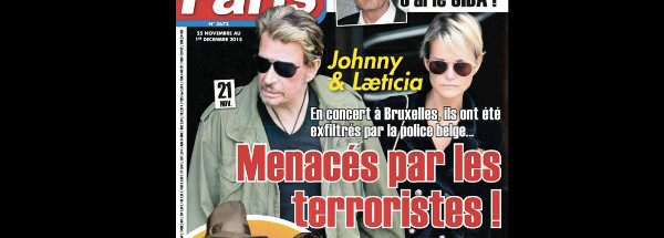 Johnny et Laeticia Hallyday menacés par les terroristes selon Ici Paris