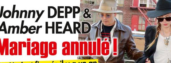 Johnny Depp et Amber Heard, mariage annulé