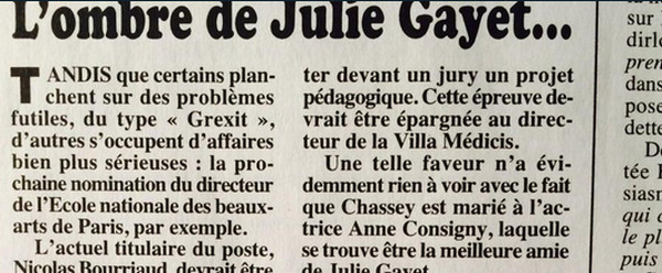 Julie Gayet a-t-elle pistonné un ami ?