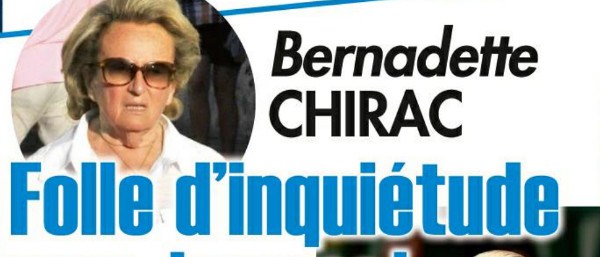 Bernadette Chirac hospitalisée à son tour là a Pitié-Salpêtrière