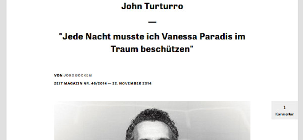 Vanessa Paradis hante les rêves de John Turturro