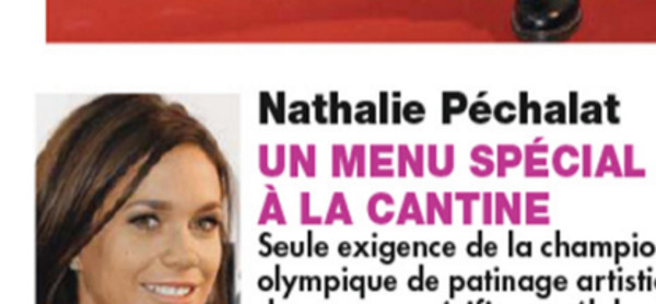 Nathalie Péchalat, un menu spécial à la cantine
