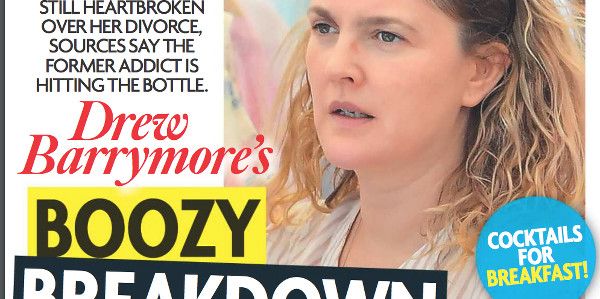 Drew Barrymore encore alcoolique, la preuve