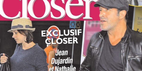 Nathalie Péchalat et Jean Dujardin, une arrivée de star à Nice (photo)