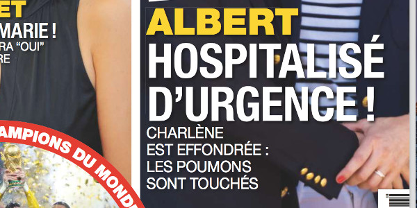 Albert de Monaco « hospitalisé d'urgence » selon France Dimanche