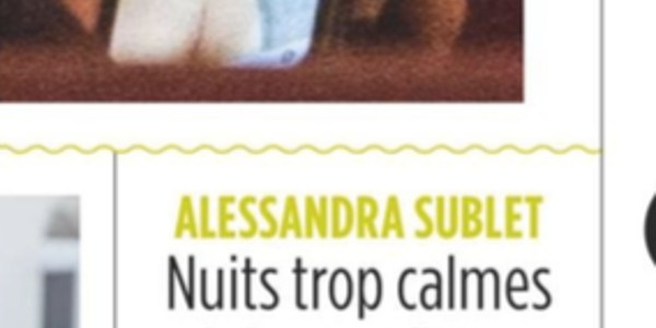 Alessandra Sublet, crise conjugale, nuits trop calmes, elle ouvre son cour