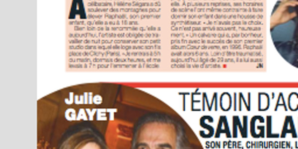 Julie Gayet traumatisée, témoin d'actes sanglants, elle raconte
