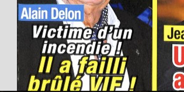 Alain Delon victime d'un terrible incendie