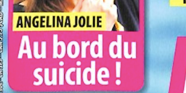 Angelina jolie « au bord du suicide » (photo)