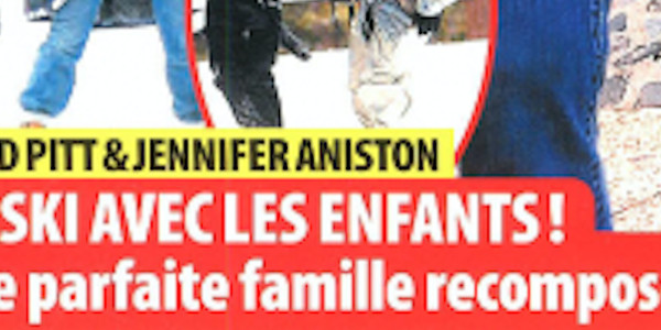 Brad Pitt, Jennifer Aniston, au ski avec les enfants, une parfaite famille recomposée (photo)