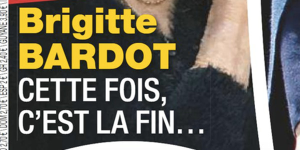 Brigitte Bardot, le drame, cette fois, c'est la fin (photo)