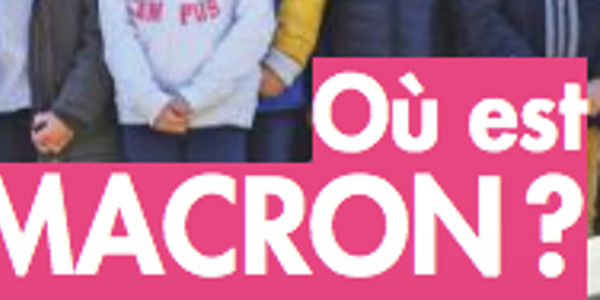 Emmanuel Macron, caché, une étrange situation pour un chef d'Etat (photo)