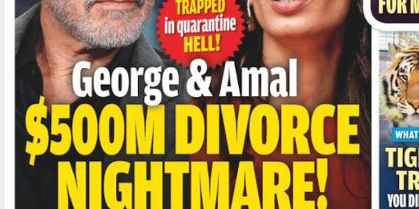 George et Amal Clooney, crise en plein confinement, divorce à 500 millions (photo)