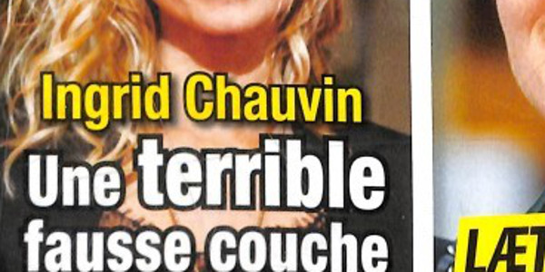 Ingrid Chauvin, une terrible fausse couche (photo)