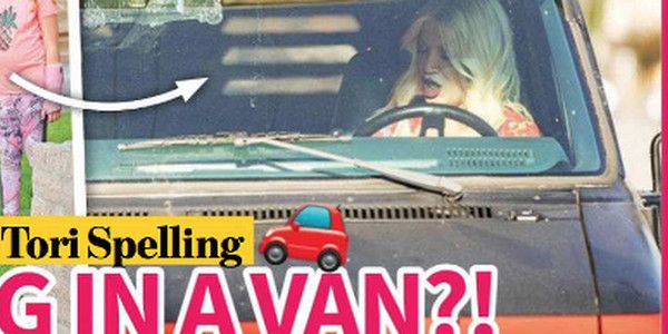 Tori Spelling vit dans un van (photo)