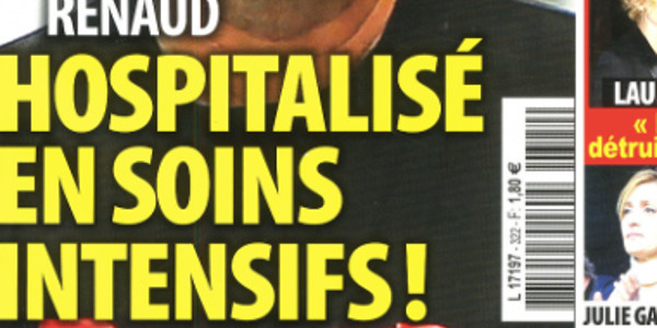 Renaud hospitalisé en soins intensifs, fâché, sa réaction (photo)