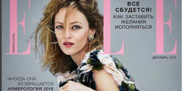 Vanessa Paradis rayonne en Une de Elle Russia