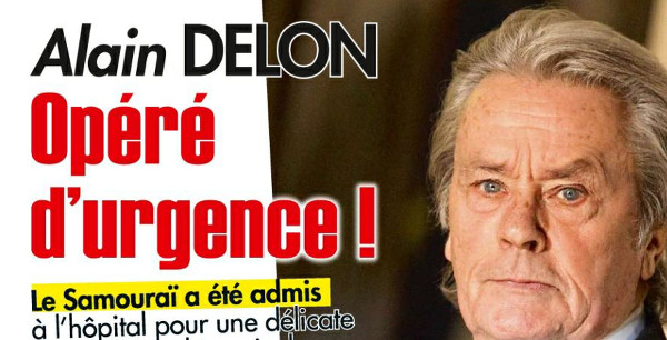 Alain Delon opéré d'urgence d'un nerf optique