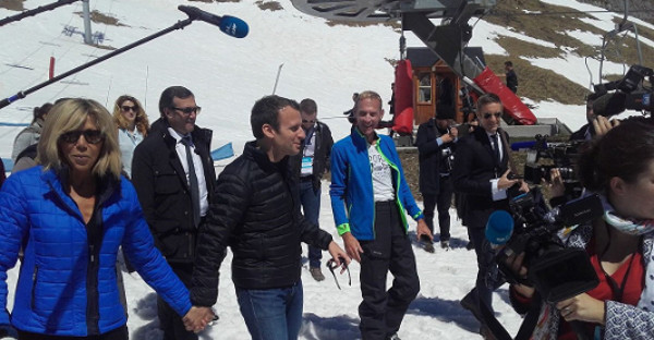 Emmanuel Macron s'éclate sur les pistes de La Mongie (photo)