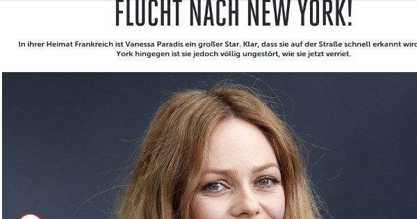 Vanessa Paradis, un séjour discret à New York