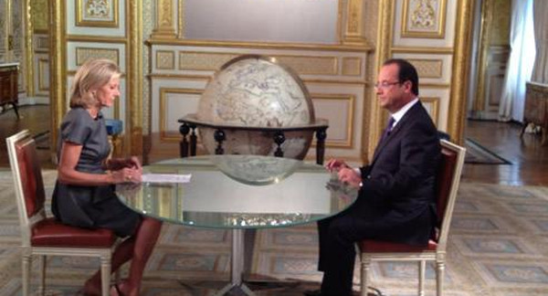 Claire Chazal, un sms discret de François Hollande