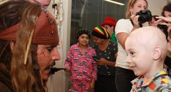 Johnny Depp, une nouvelle visite aux enfants hospitalisés