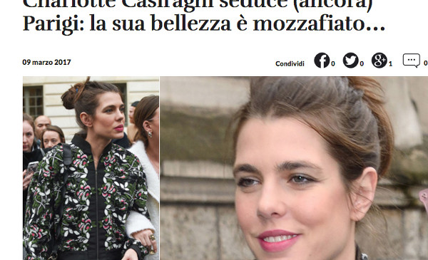 Charlotte Casiraghi séduit Paris- sa beauté est à couper le souffle selon Oggi
