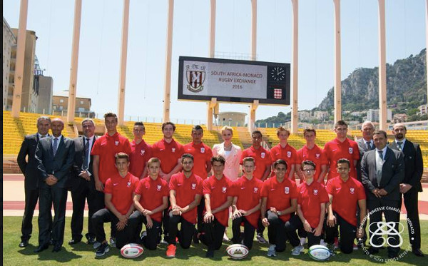 Charlène de Monaco accueille à Monaco l'équipe de rugby sud-africaine (photo)